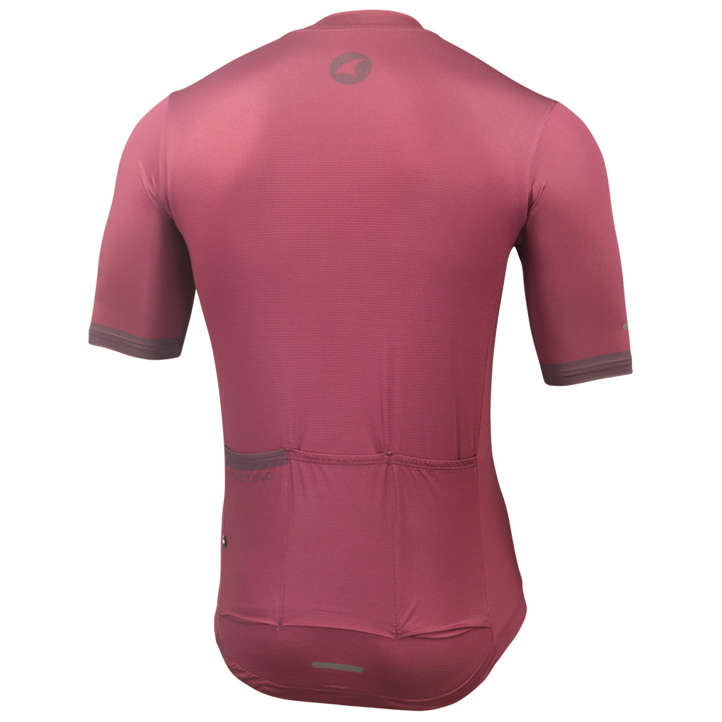 Summer Cycling Jersey For Men Back View #color_mulberry