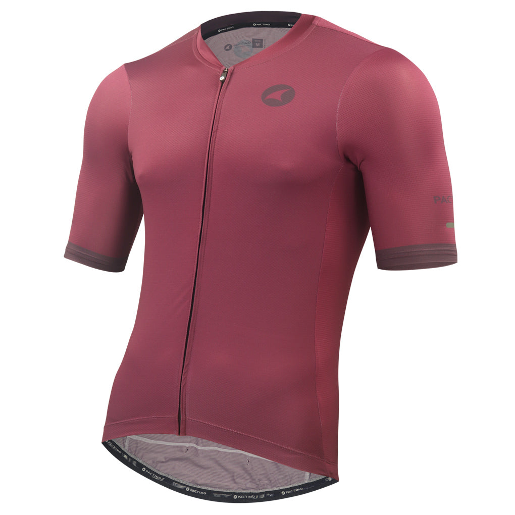 Summer Cycling Jersey For Men Front View #color_mulberry