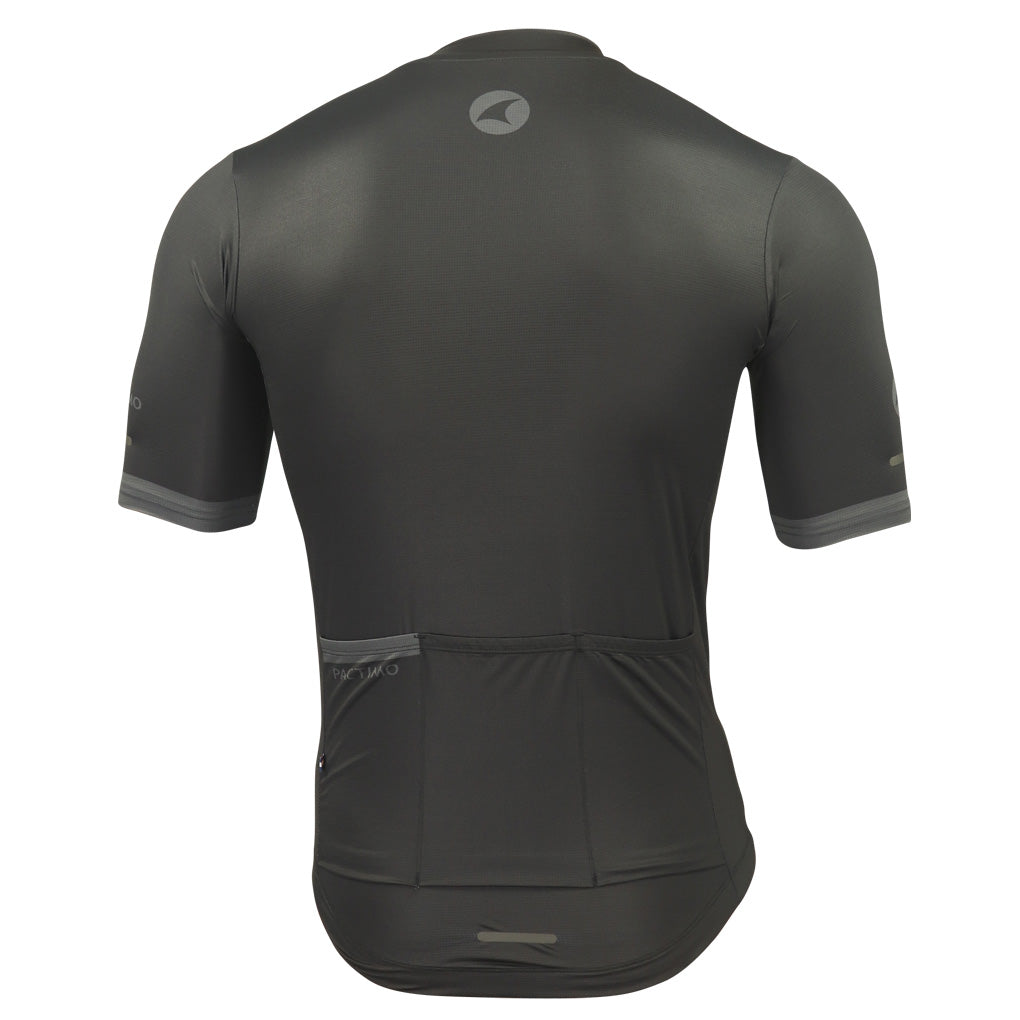 Summer Cycling Jersey For Men Back View #color_black