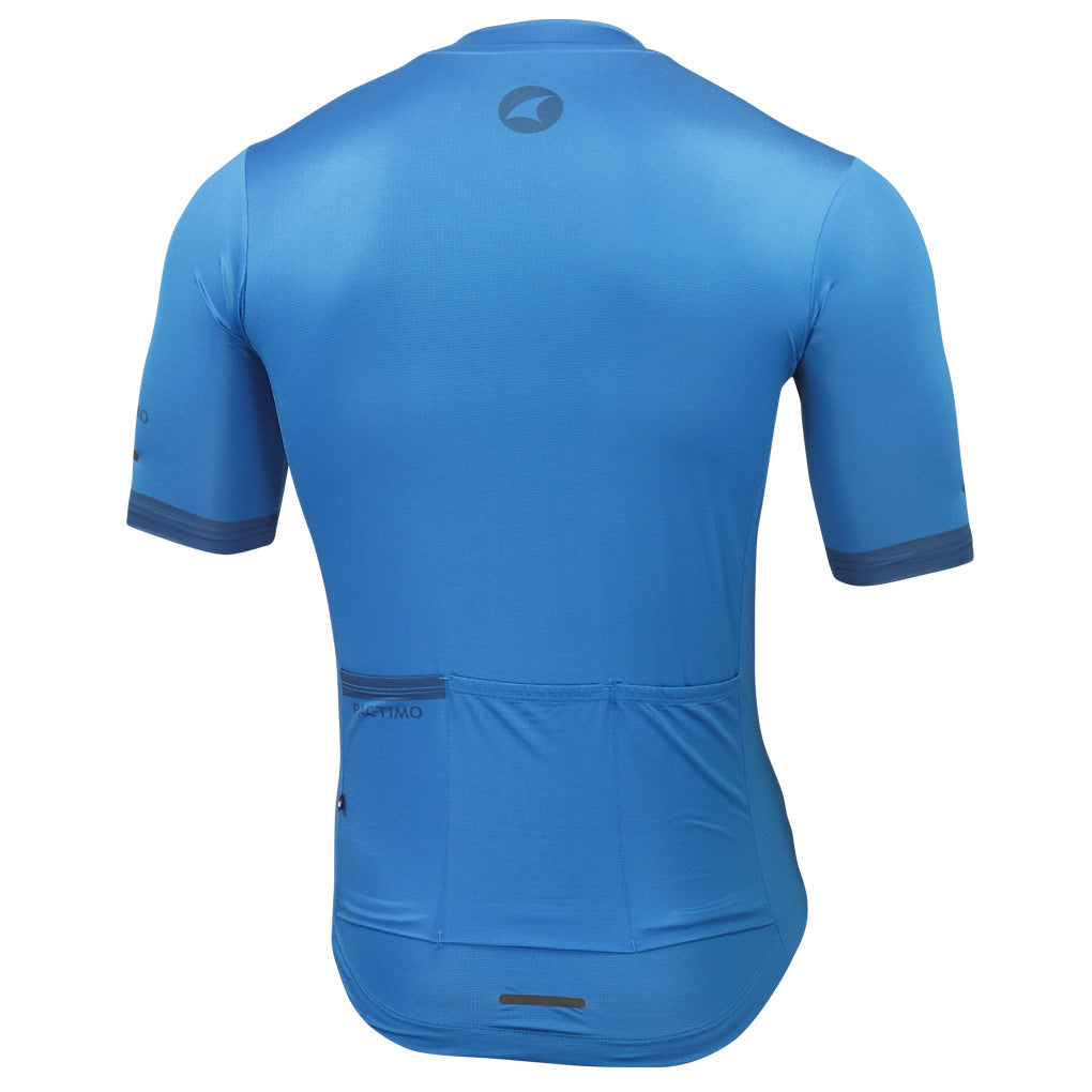 Summer Cycling Jersey For Men Back View #color_blue