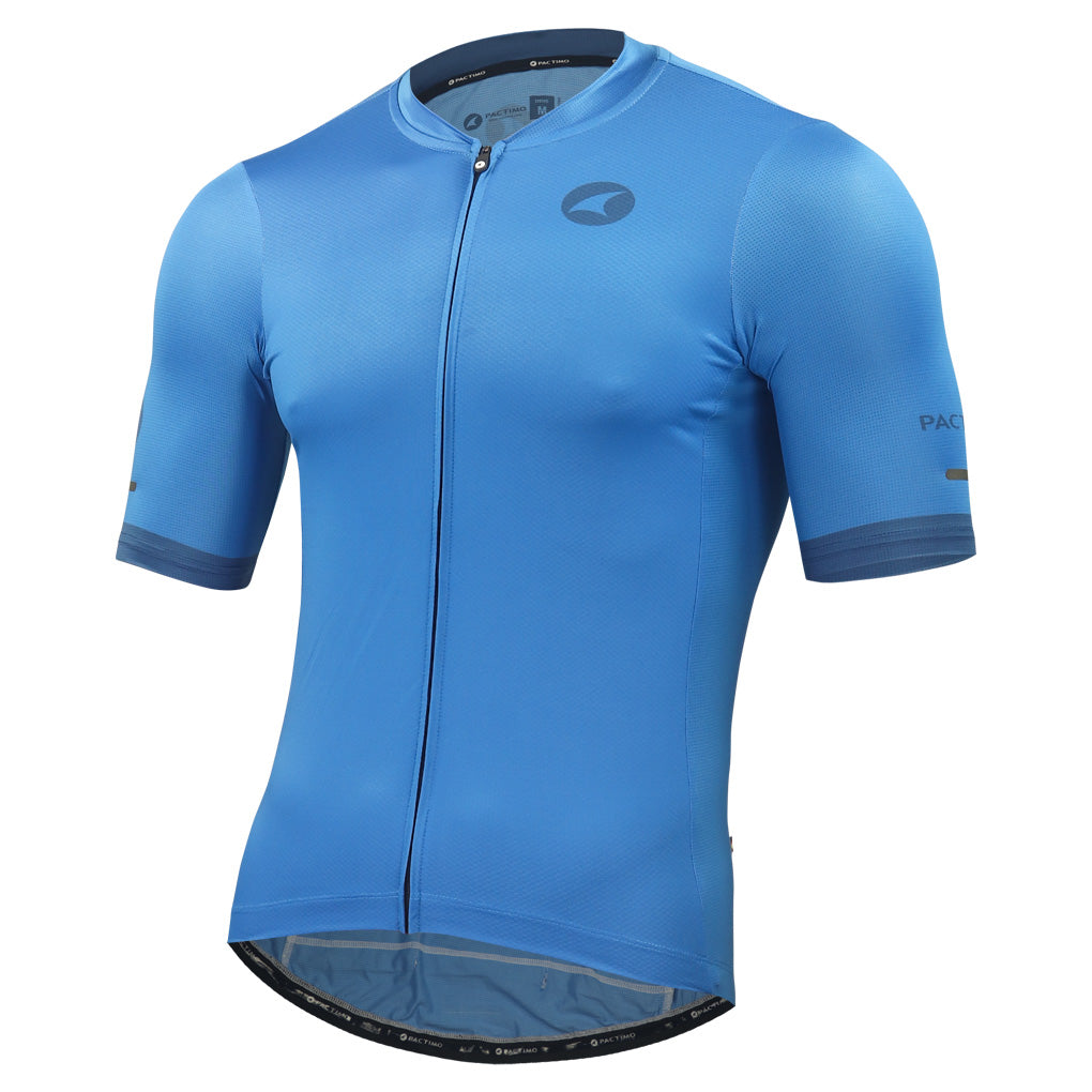 Summer Cycling Jersey For Men Front View #color_blue