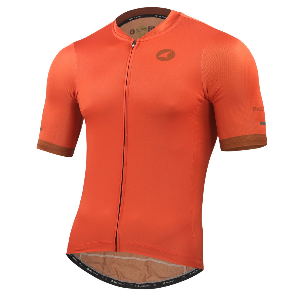 Summer Cycling Jersey For Men Front View #color_garnet