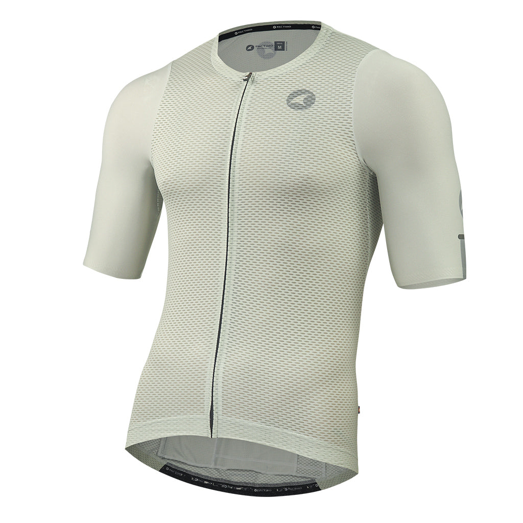 Lightweight Mesh Cycling Jersey for Men Front View #color_dune