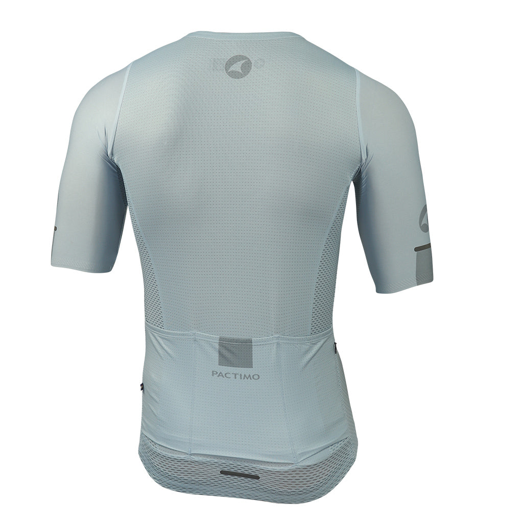 Lightweight Mesh Cycling Jersey for Men Back View #color_dusty-blue