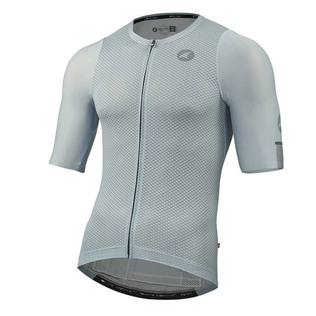 Lightweight Mesh Cycling Jersey for Men Front View #color_dusty-blue