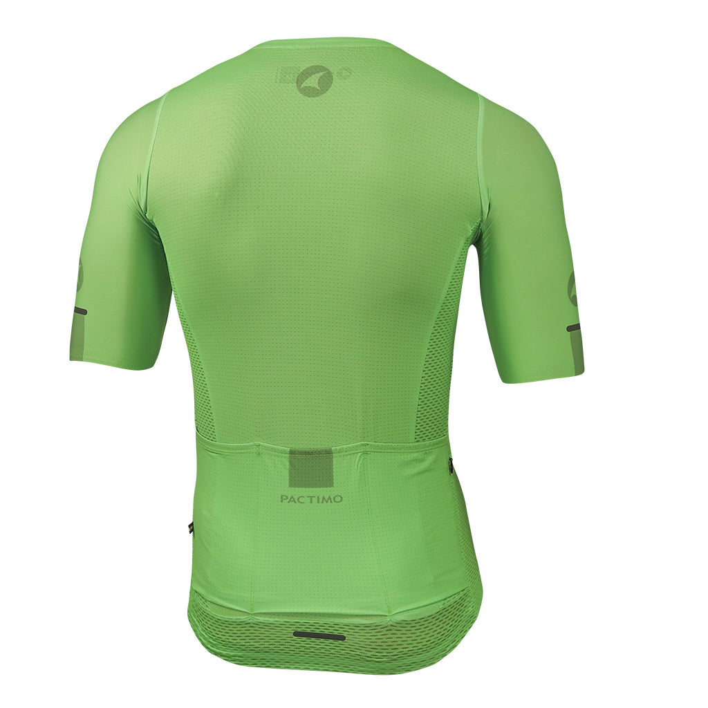 Lightweight Mesh Cycling Jersey for Men Back View #color_washed-lime