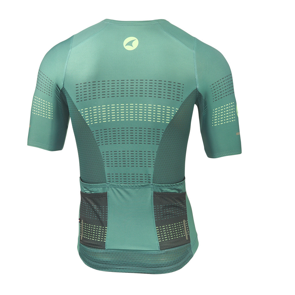 Five Pocket Cycling Jersey for Men Back View #color_pine