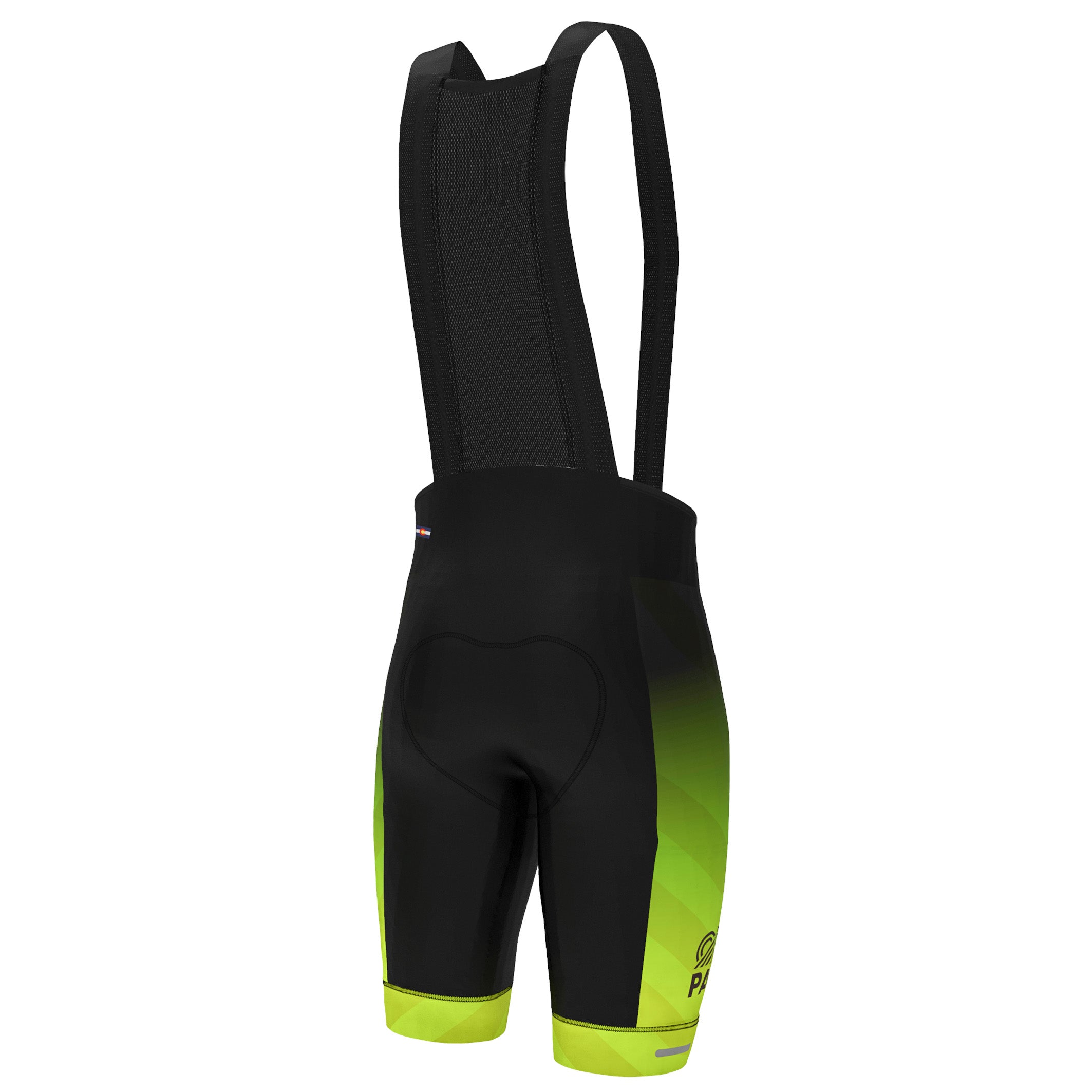 Men's Thermal Cycling Bibs - Back View #color_manic-yellow