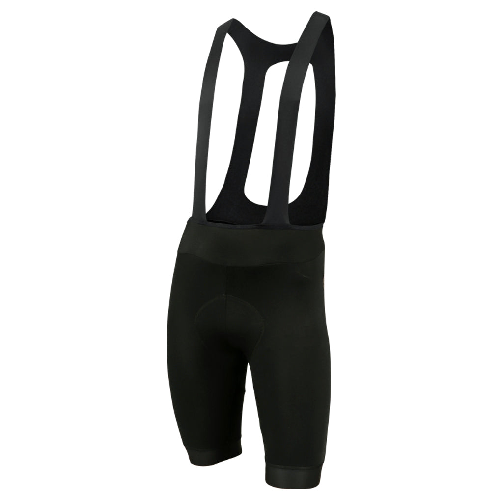 Men's Winter Cycling Bibs - Front View #color_black