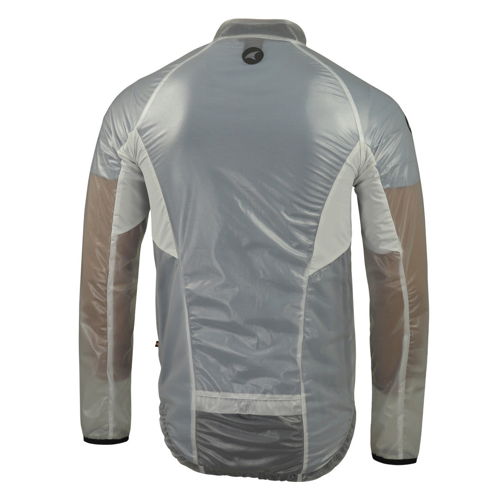 Men's packable cycling rain jacket #color_clear-white