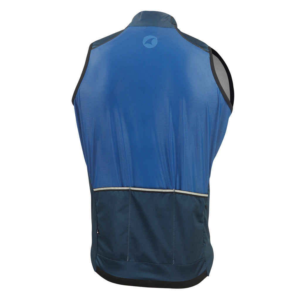 Mens Cycling Vest - Keystone Back View #color_navy