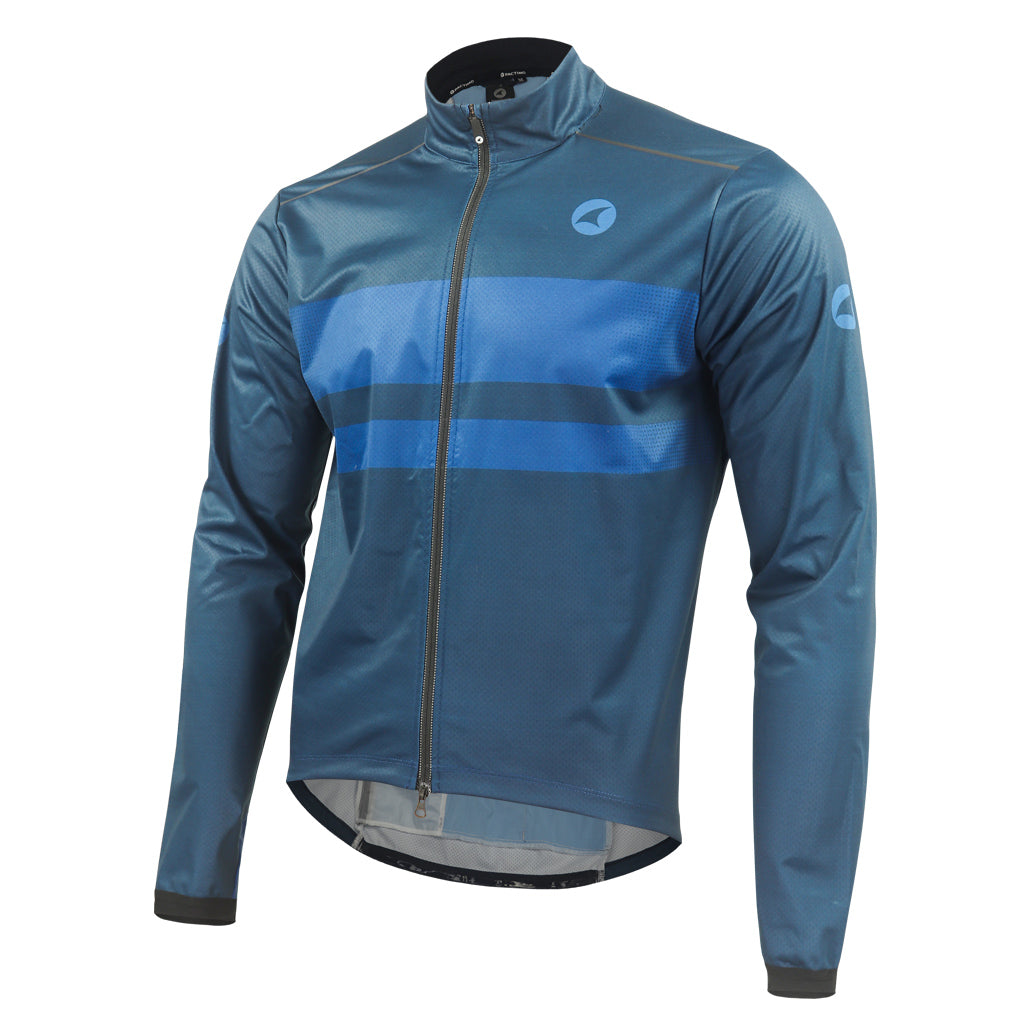 Mens Cycling Jacket for Cool Weather - Front View #color_navy