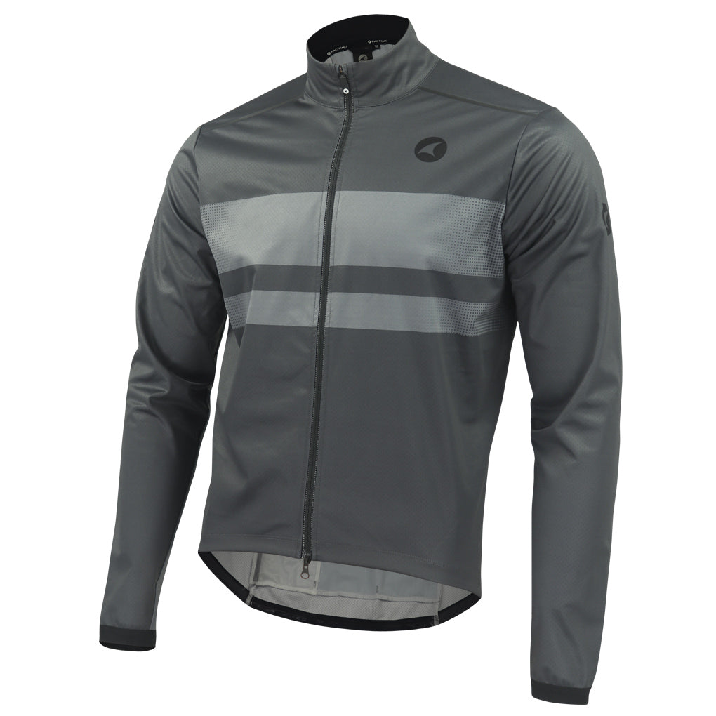 Mens Cycling Jacket for Cool Weather - Front View #color_slate