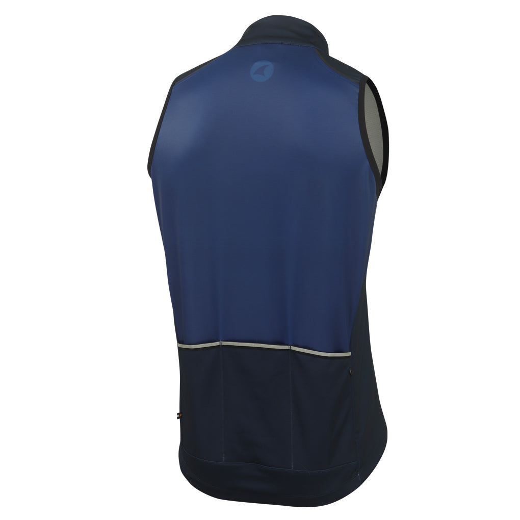 Men's Thermal Cycling Vest - Back View #color_navy