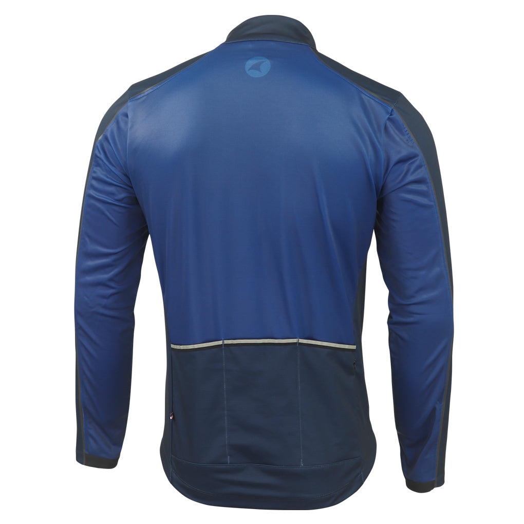 Men's Thermal Cycling Jacket - Back View #color_navy