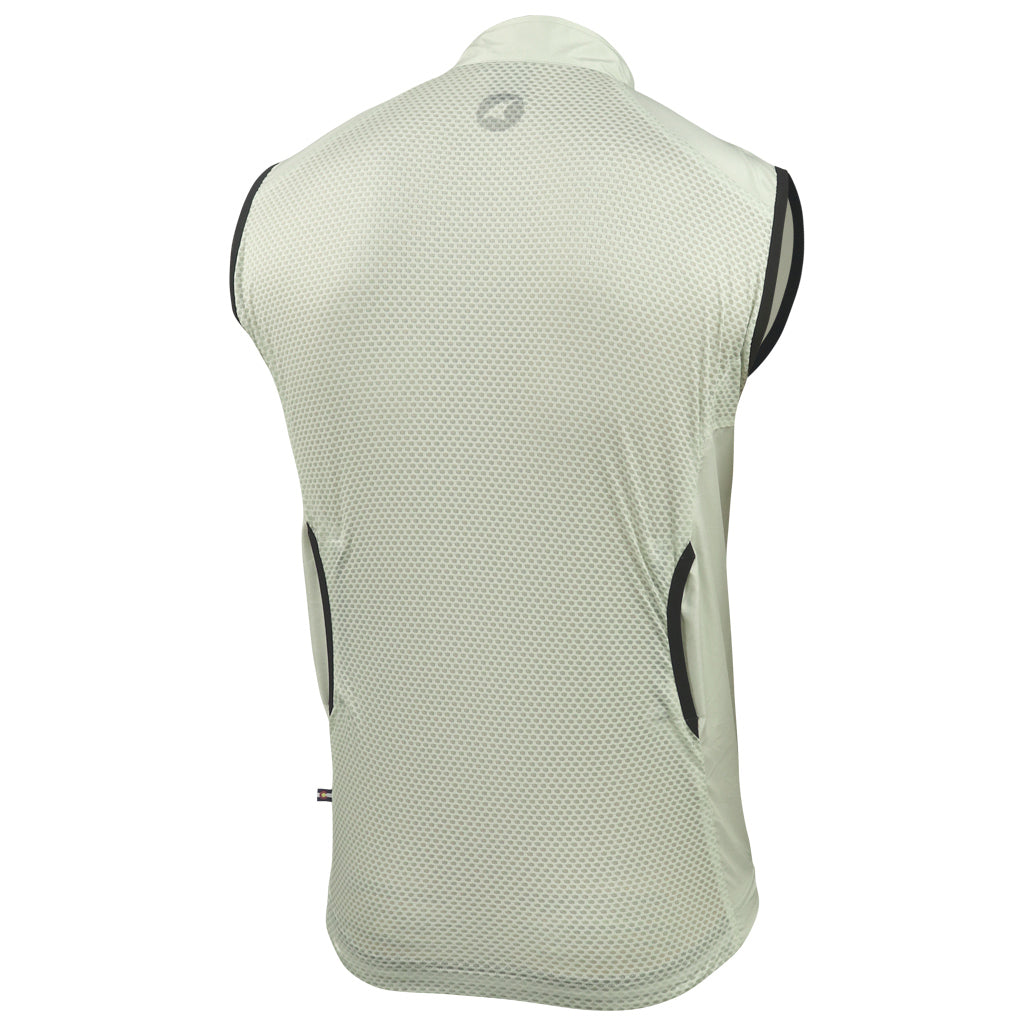 Men's Packable Cycling Wind Vest Back View #color_dune