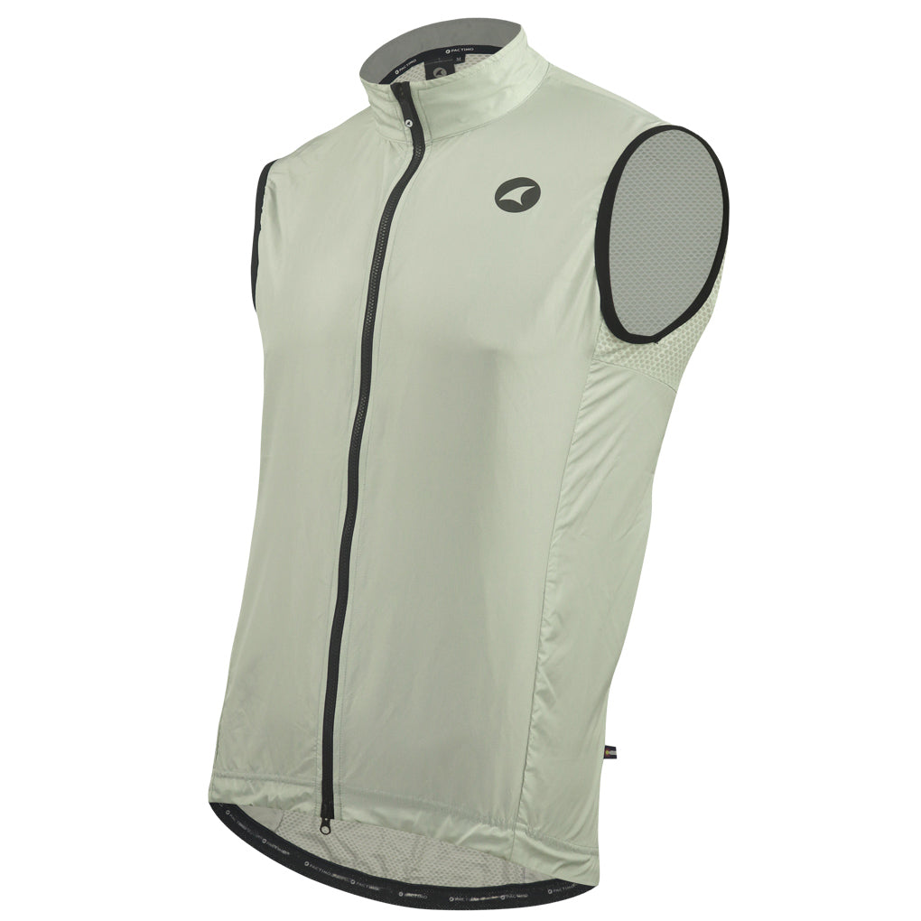 Men's Packable Cycling Wind Vest Front View #color_dune