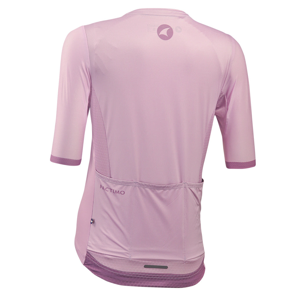 High Quality Women's Cycling Jersey Back View #color_lilac