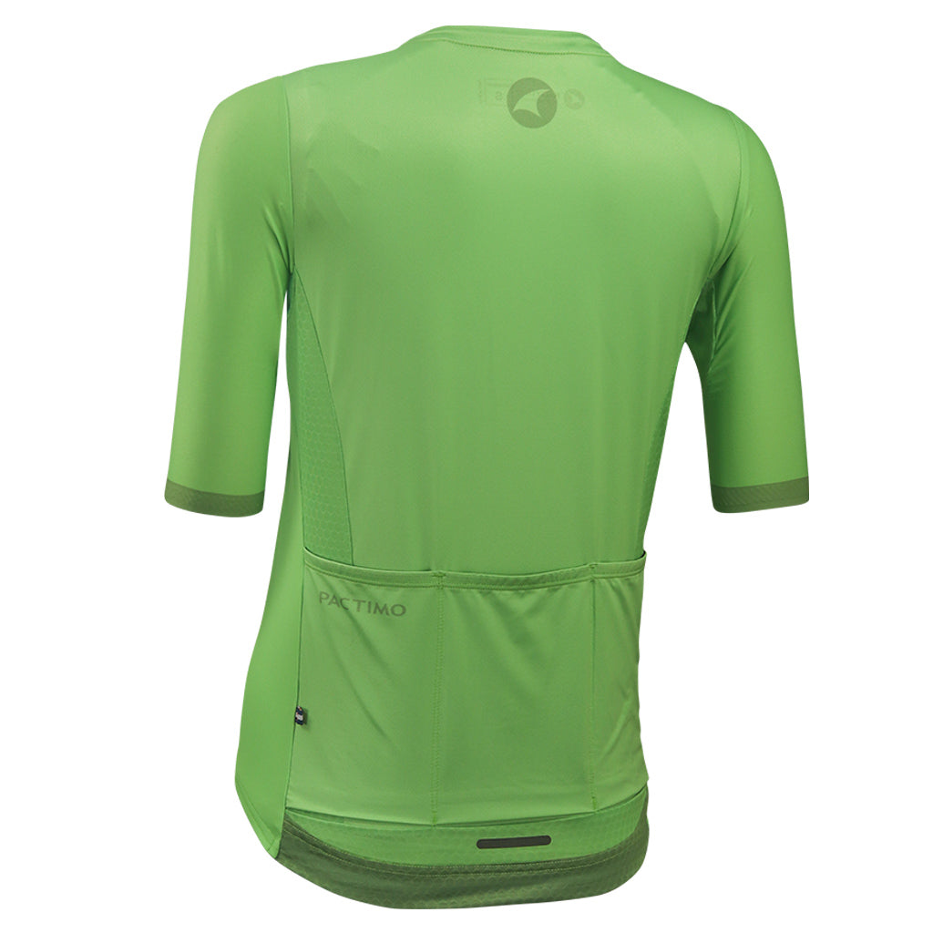 High Quality Women's Cycling Jersey Back View #color_washed-lime