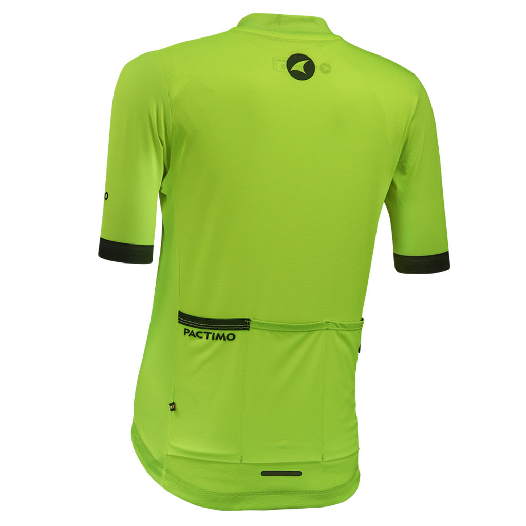 Womens Bike Jersey Back View #color_manic-yellow