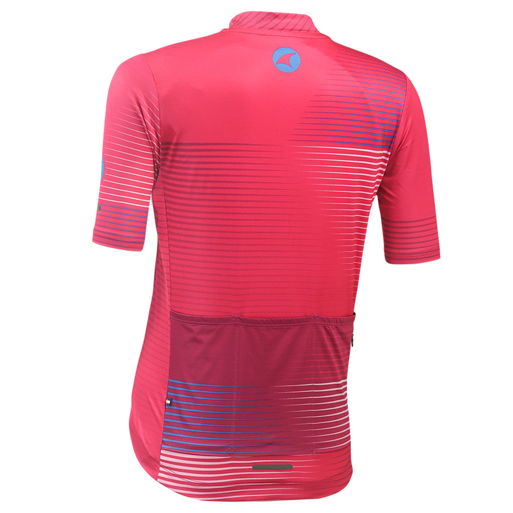 Womens Bike Jersey Back View Convergence Design #color_orchid