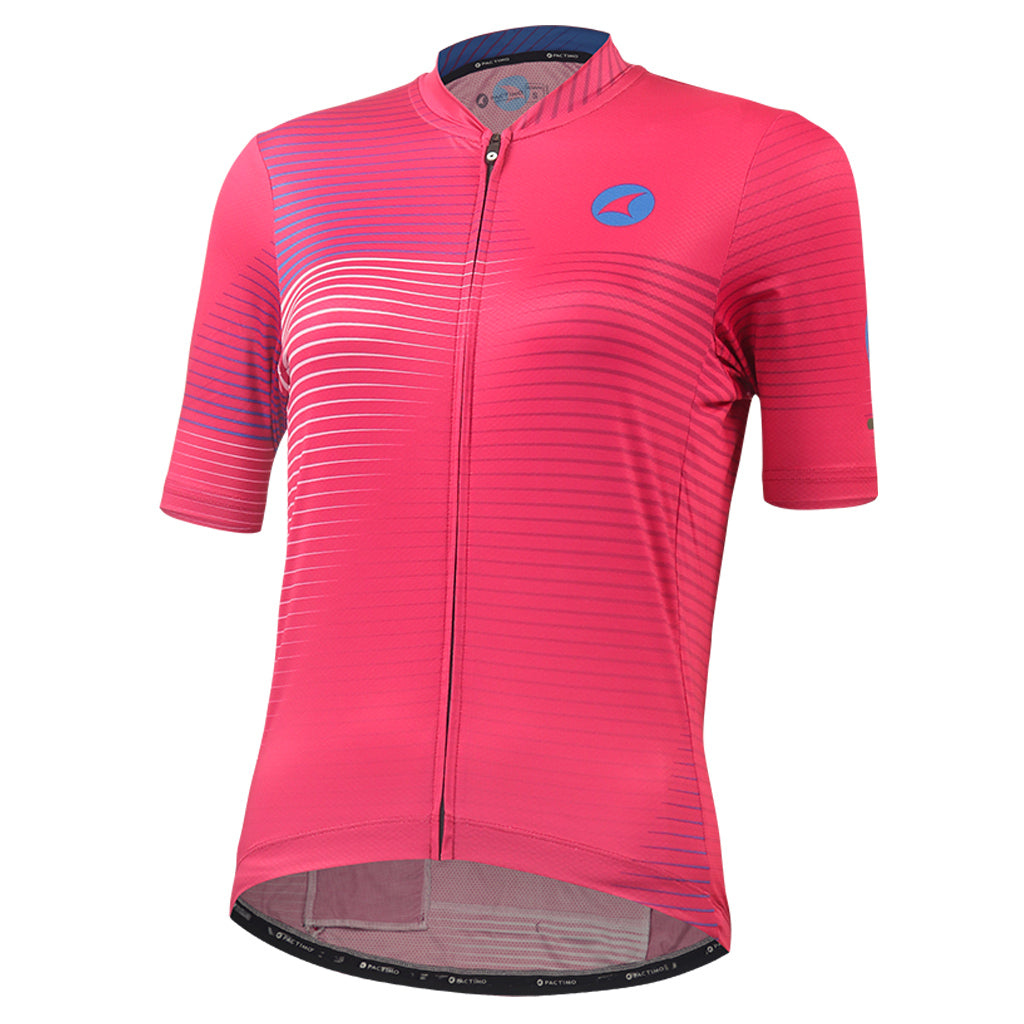Womens Bike Jersey Front View Convergence Design #color_orchid