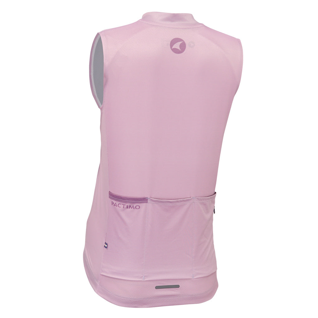 Women's Sleeveless Cycling Jersey Back View #color_lilac
