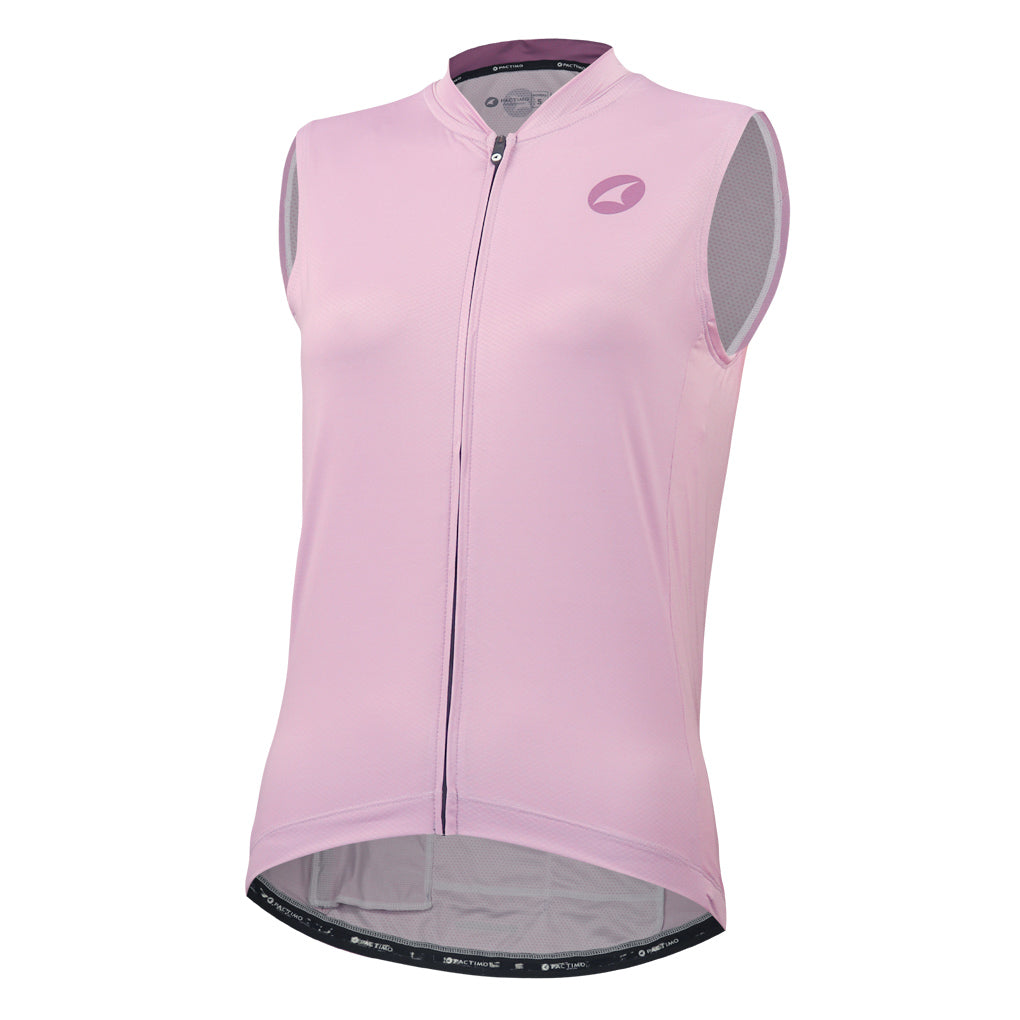 Women's Sleeveless Cycling Jersey Front View #color_lilac