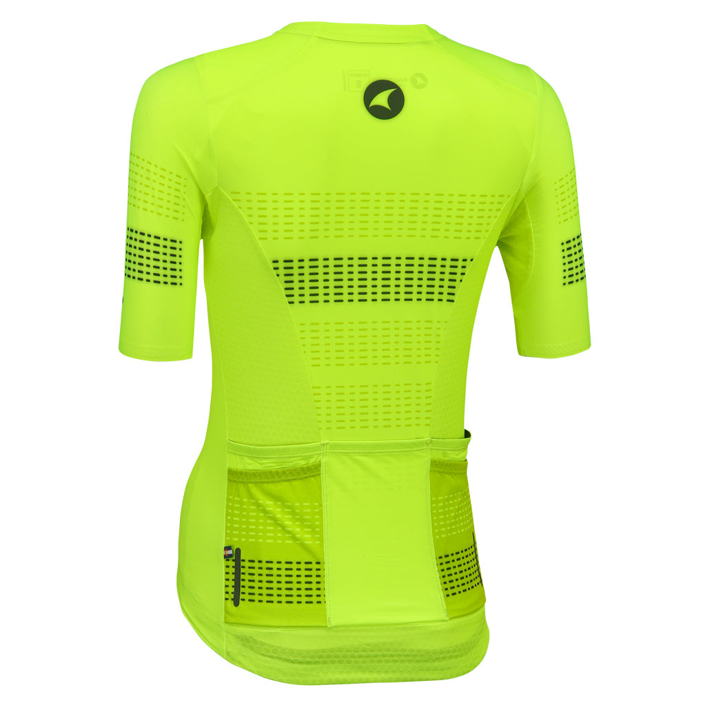 Five Pocket Aero Fit Cycling Jersey for Women #color_manic-yellow