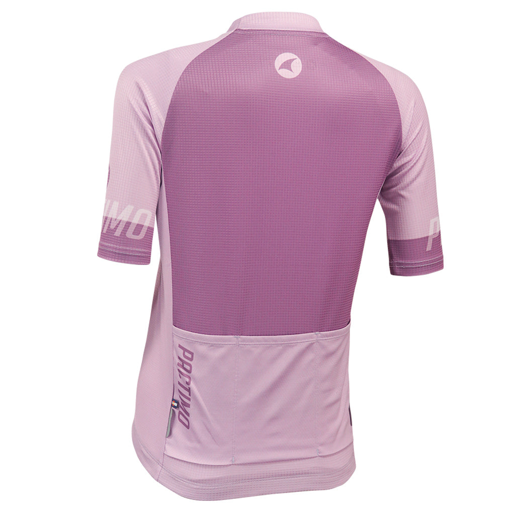 Loose Fit Cycling Jersey for Women Back View #color_lilac