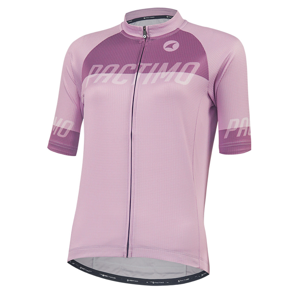 Loose Fit Cycling Jersey for Women Front View #color_lilac
