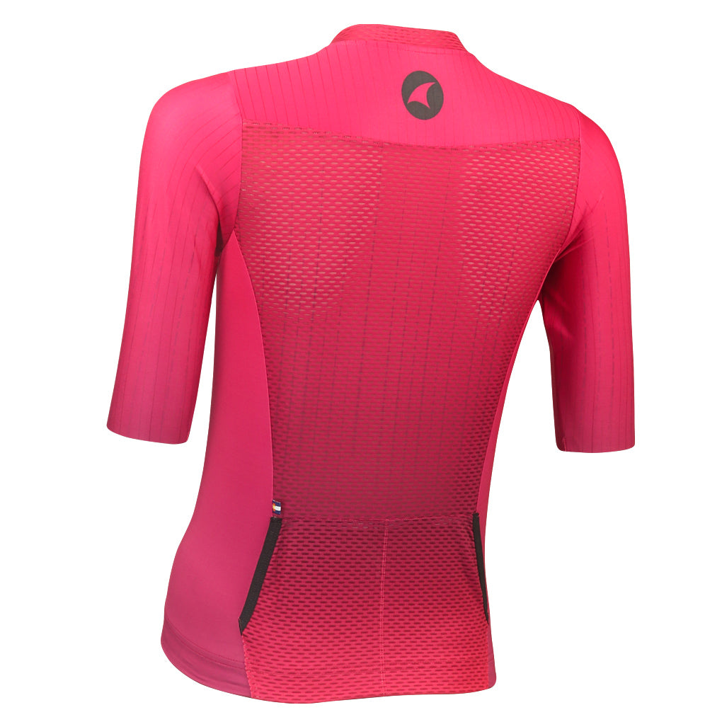Best Triathlon Tops for Women - Back View #color_orchid