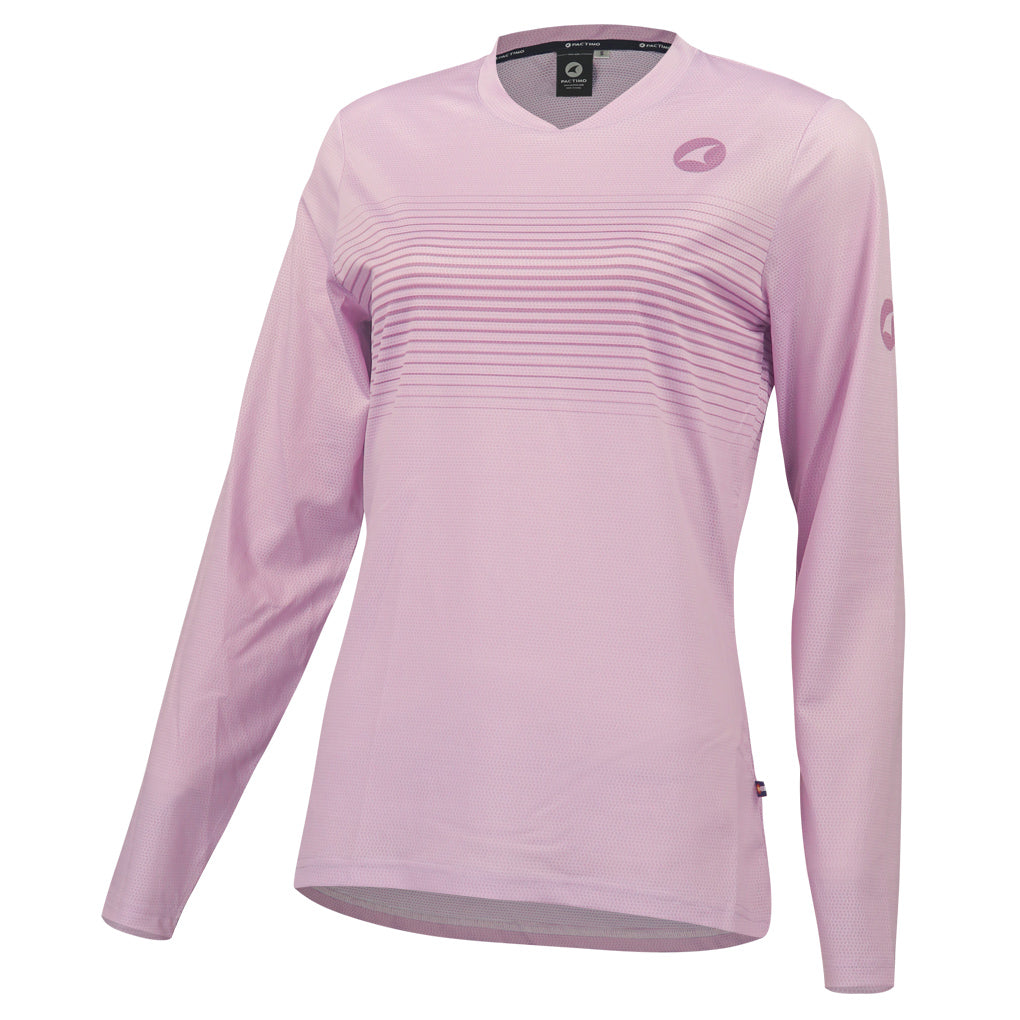 Women's Long Sleeve Running Shirt - Front View  #color_lilac