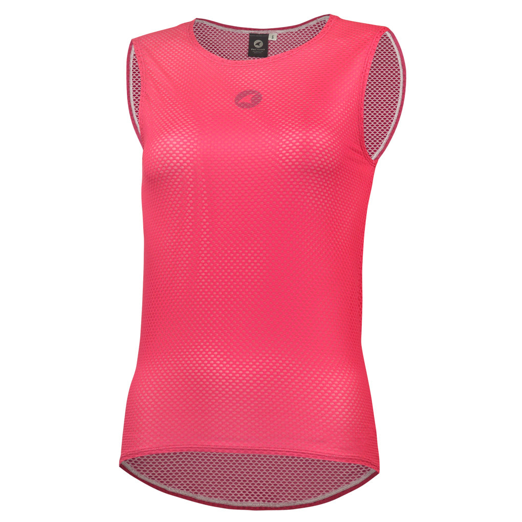 Women's Lightweight Sleeveless Cycling Base Layer - Front View #color_orchid