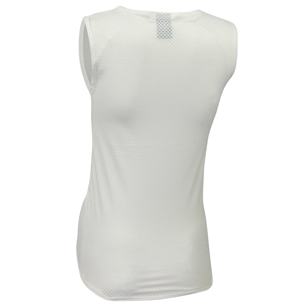 Women's Lightweight Sleeveless Cycling Base Layers Back View #color_white