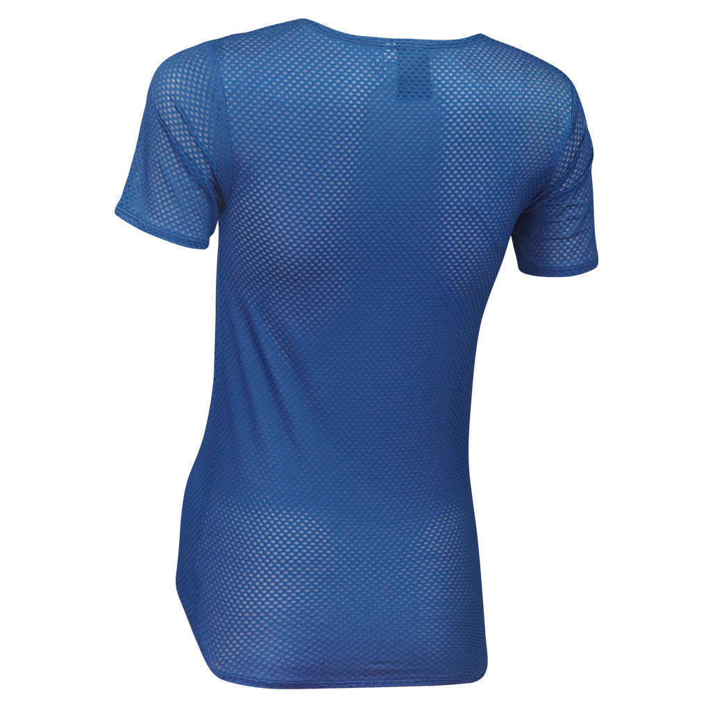 Women's Lightweight Short Sleeve Cycling Base Layer - Back View #color_navy
