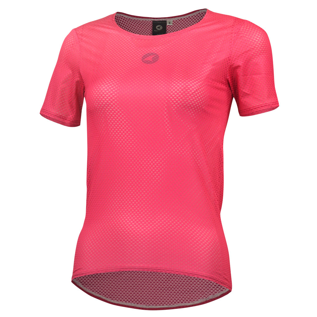 Women's Lightweight Short Sleeve Cycling Base Layer - Front View #color_orchid