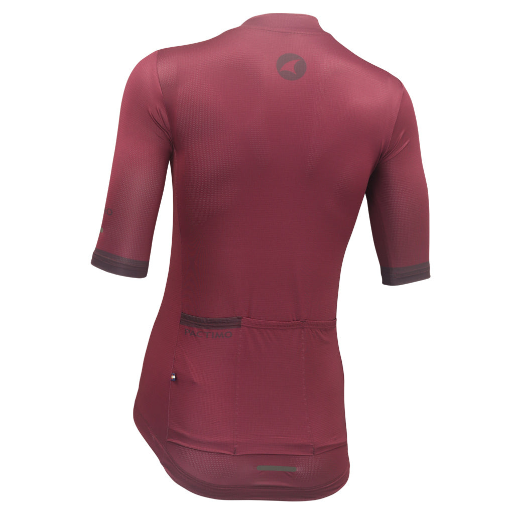 Summer Cycling Jersey For Women Back View #color_mulberry