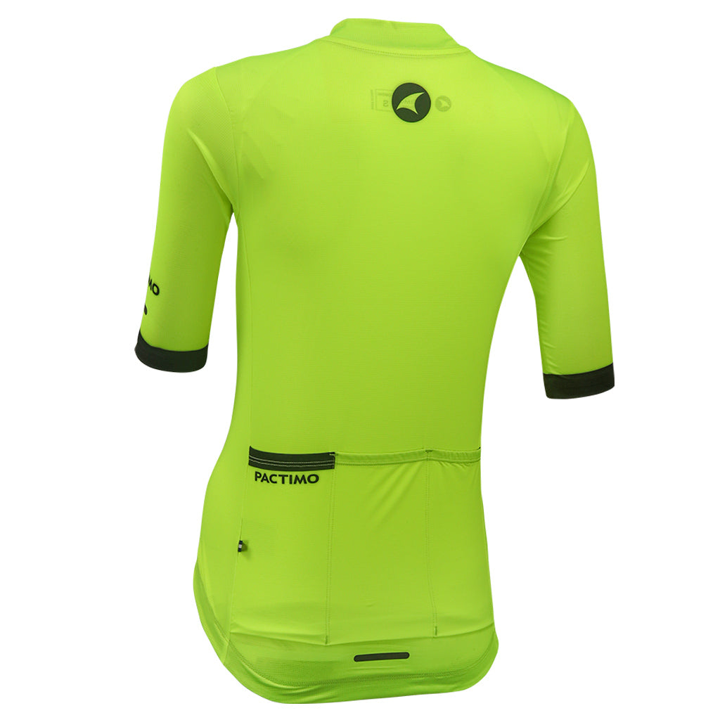 Summer Cycling Jersey For Women Back View #color_manic-yellow