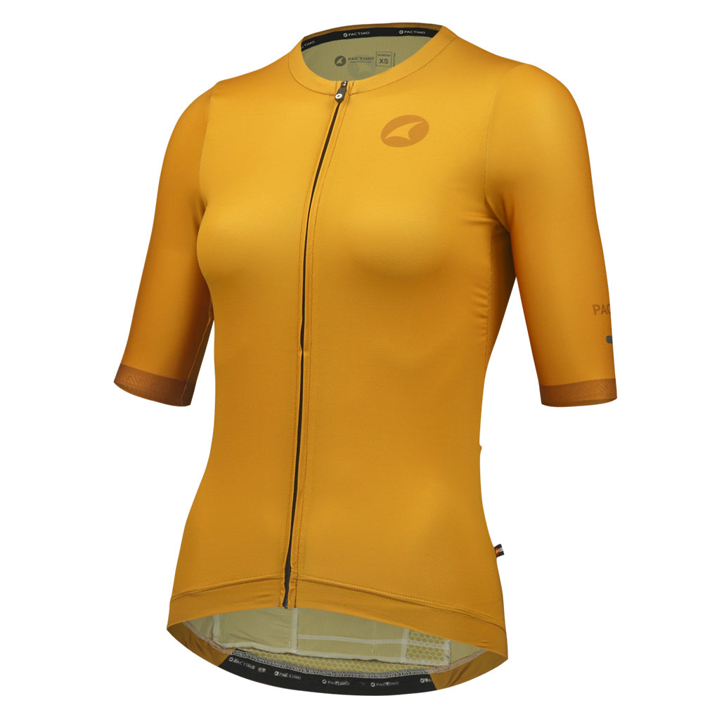 Best Cycling Jerseys for Women Front View #color_old-gold