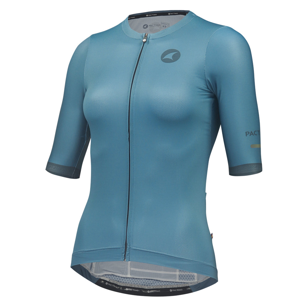 Best Cycling Jerseys for Women Front View #color_poseidon