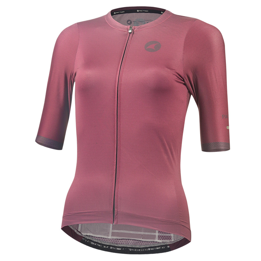 Best Cycling Jerseys for Women Front View #color_mulberry