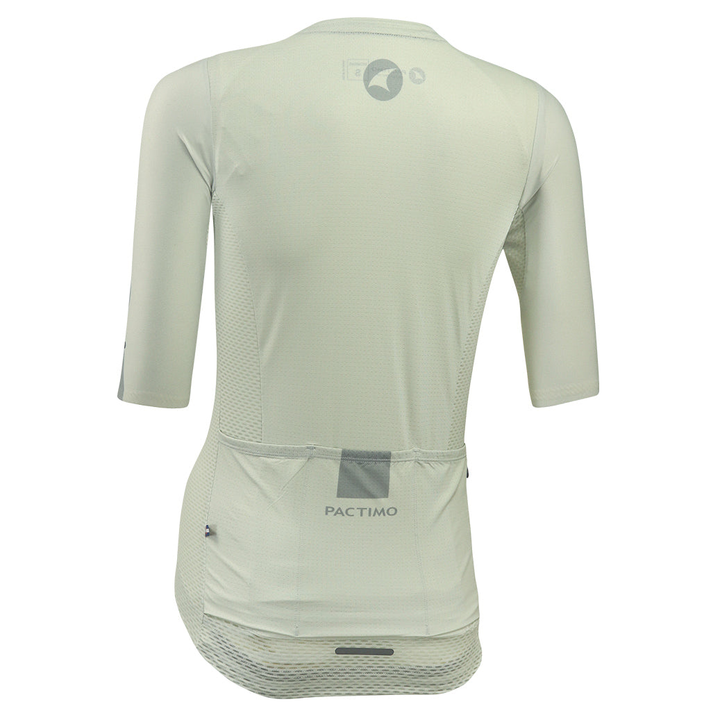 Lightweight Mesh Cycling Jersey for Women Back View #color_dune