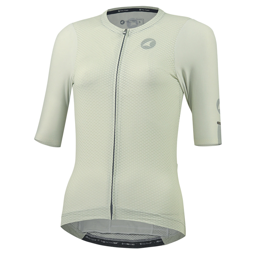 Lightweight Mesh Cycling Jersey for Women Front View #color_dune