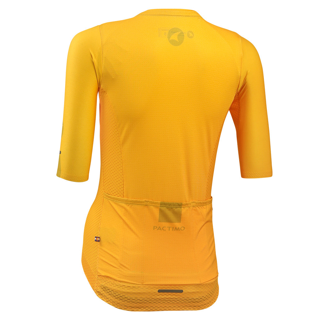Lightweight Mesh Cycling Jersey for Women Back View #color_mango