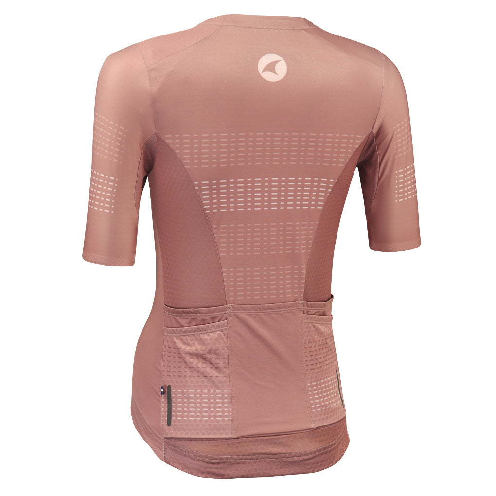 Five Pocket Aero Fit Cycling Jersey for Women #color_dusty-burgundy