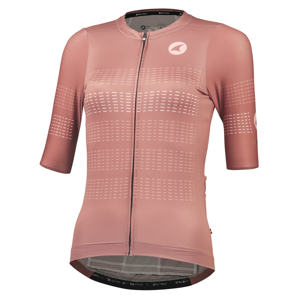 Five Pocket Aero Fit Cycling Jersey for Women #color_dusty-burgundy