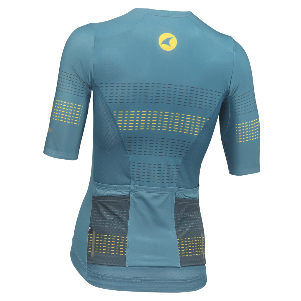 Five Pocket Cycling Jersey for Women Back View #color_poseidon