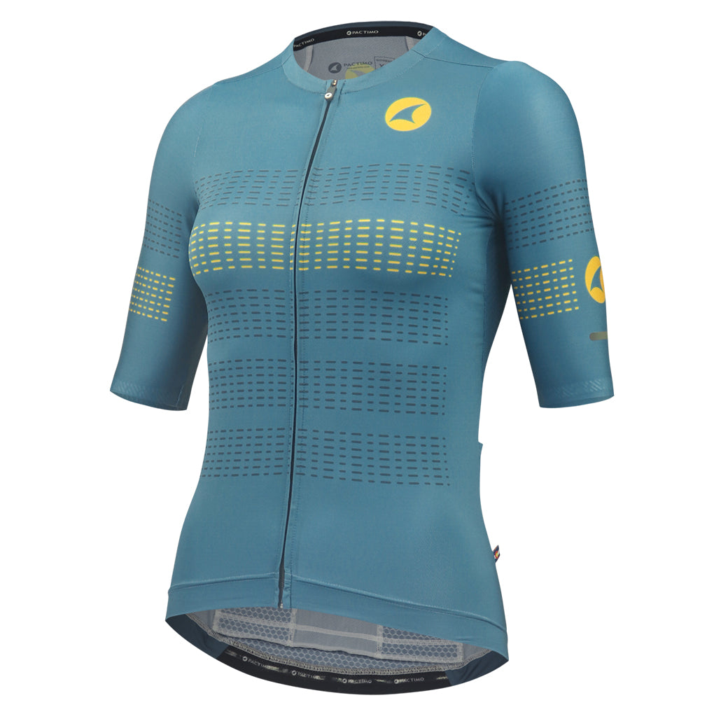 Five Pocket Cycling Jersey for Women Front View #color_poseidon