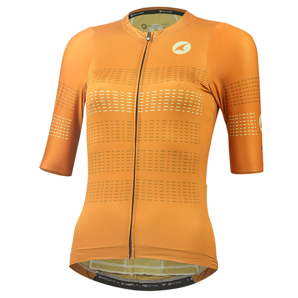Five Pocket Cycling Jersey for Women Front View #color_rust